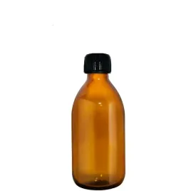 butelka-szklana-250ml-brazowa-z-nakretka-pp-czarna