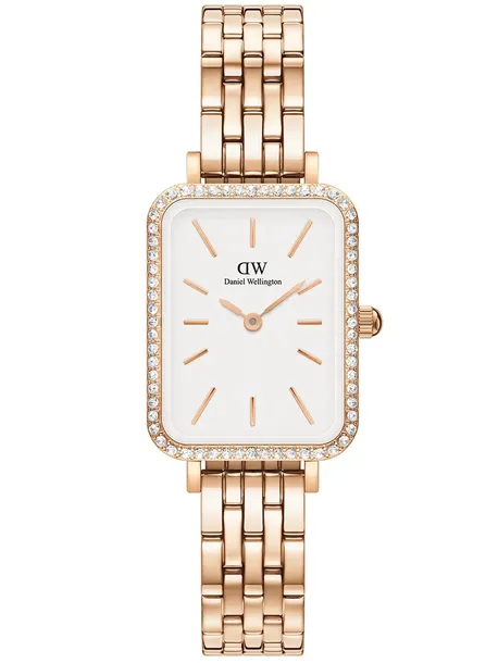 ZEGAREK DAMSKI DANIEL WELLINGTON Quadro Rose Gold DW00100672 + BOX +GRAWER
