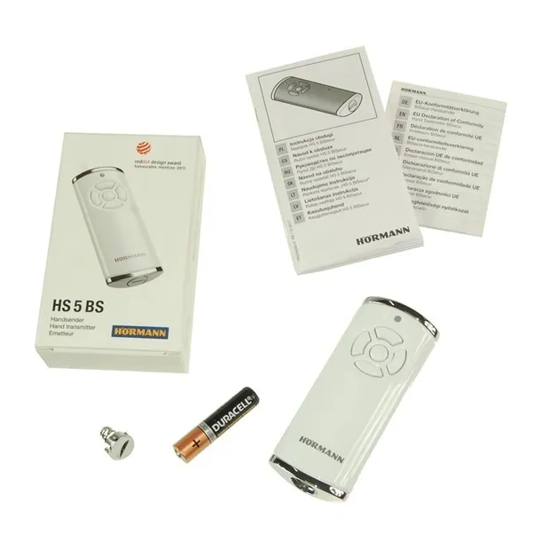 pilot-hormann-hs-5-bs-bisecur-bialy-polysk-stan-opakowania-oryginalne