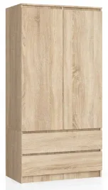 szafa-dwudrzwiowa-90-cm-sypialnia-2-drzwi-2-szuflady-4-polki-dab-sonoma
