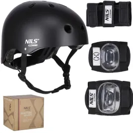 kask-rowerowy-ochraniacze-na-kolana-na-hulajnoge-deskorolke-rolki-zestaw