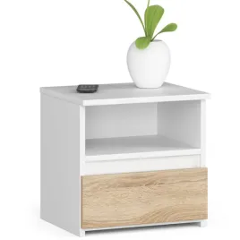 szafka-nocna-sypialnia-niska-cl1-40-cm-1-szuflada-1-polka-biala-dab-sonoma
