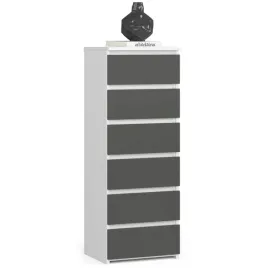 komoda-do-salonu-cl6-40-cm-6-szuflad-nowoczesna-wysoka-biala-grafit-szary