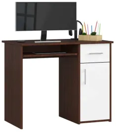 male-biurko-dzieciece-90-wenge-biale-1-szuflada