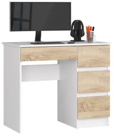 nowoczesne-biurko-biale-sonoma-4-szuflady-90-cm