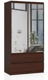 szafa-garderoba-z-lustrem-wenge-4-polki-1-drazek