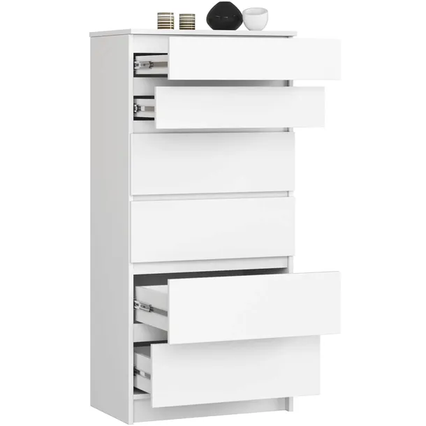 komoda-do-salonu-wysoka-60-cm-6-szuflad-bezuchwytowa-szafka-pojemna-bialy-stan-nowy