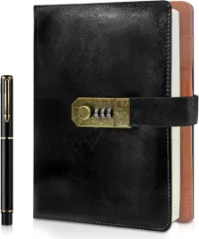 skorzany-pamietnik-notes-zamykany-na-zamek-kod-3-cyfrowy-vintage-czarny