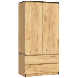 szafa-mlodziezowa-dab-craft-90-cm-polki-drazek