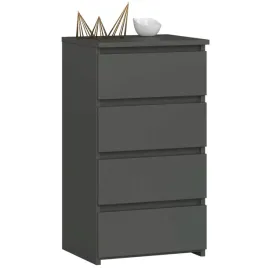 waska-komoda-40cm-grafit-szary-do-salonu-4-szuflad