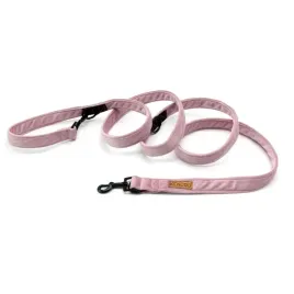 kendog-smycz-dla-psa-welurowa-velvet-pink-handmade-200cm