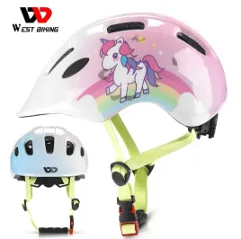 west-biking-kask-dzieciecy-rozowy-jednorozec-ochronny-na-rower-i-hulajnoge