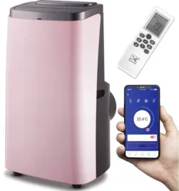 designerski-klimatyzator-przenosny-rozowy-35kw-12000-btu-wifi-aplikacja