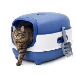 kuweta-dla-kota-duza-zamknieta-uv-toaleta-niebieska-lopatka-54cm-ht01