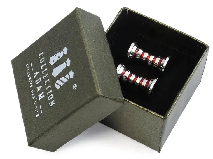 srebrno-czerwone-spinki-do-mankietow-a169-material-stal