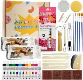 zestaw-do-garncarstwa-glina-farby-pieczatki-pedzle-paleta-narzedzia-40el