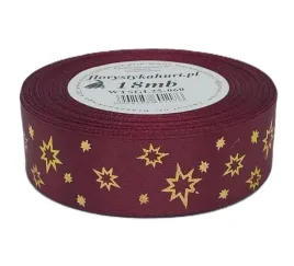 wstazka-metal-gwiazdki-25mm-18mb-bordo-zloto-wtsgl25-060