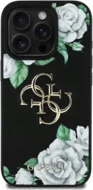 guess-etui-do-apple-iphone-16-pro-czarne-w-biale-kwiaty
