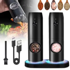 usb-ladowanie-elektryczny-mlynkow-do-soli-i-pieprzu-2x-mlynek-do-przypraw