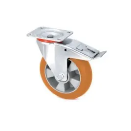 kolo-aluminiowo-poliuretanowe-fi-160-z-hamulcem-z-ergonomiczna-bieznia