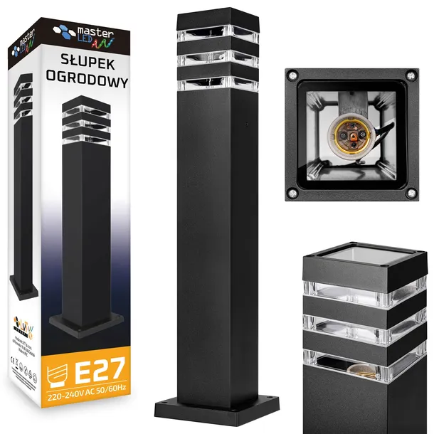 Lampa LED stojąca Ogrodowa słupek 60cm zewnętrzna E27 LED