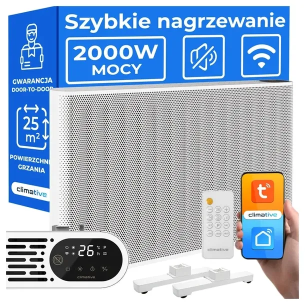 Grzejnik na podczerwień konwektorowy 2w1 Climative MICA 2000 W WIFI
