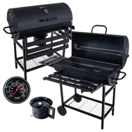 grill-weglowy-beczka-z-pokrywa-termometr-ruszt-71x35-kola-polki-popielnik