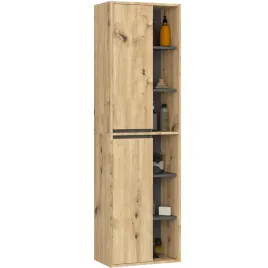 szafka-lazienkowa-wiszaca-wysoka-50-cm-2-drzwi-10-polek-dab-artisan-szary