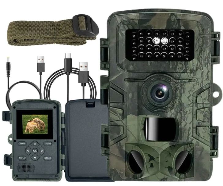 FOTOPUŁAPKA KAMERA LEŚNA MYŚLIWSKA 4K 60MP WODOODPORNA WIFI APLIKACJA