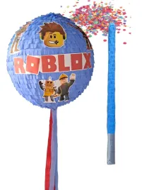 piniata-urodzinowa-duza-86cm-niebieska-roblox-kij-konfetti