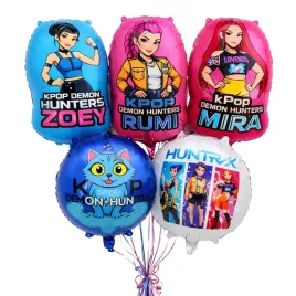 balony-huntrix-zestaw-5-szt-foliowe-hel-demon-hunters-zoey-na-urodziny-xl