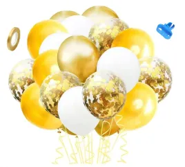 balony-zlote-biale-konfetti-chrzciny-dekoracja-bialo-zlota-komunia-wesele