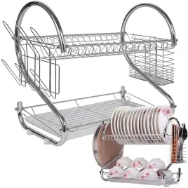 suszarka-do-naczyn-dwupoziomowa-metalowa-stojaca-z-ociekaczem-i-tacka-36cm