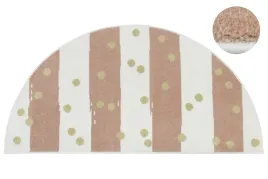 dywan-polokragly-dzieciecy-krem-roz-paski-kropki-mieciutki-lima-80x160-cm