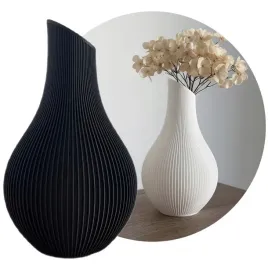 czarny-wazon-ryflowany-na-sztuczne-kwiaty-nowoczesny-18-cm-maly