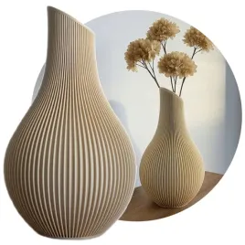 bezowy-wazon-ryflowany-waza-nowoczesny-dodatek-na-sztuczne-kwiaty-24-cm