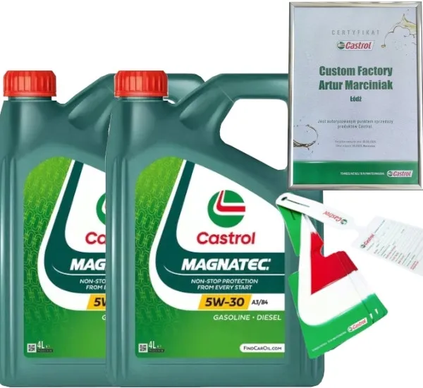 CASTROL MAGNATEC 5W30 A3/B4 8L RN0700 RN0710 MB 226.5 229.5 + ZAWIESZKA
