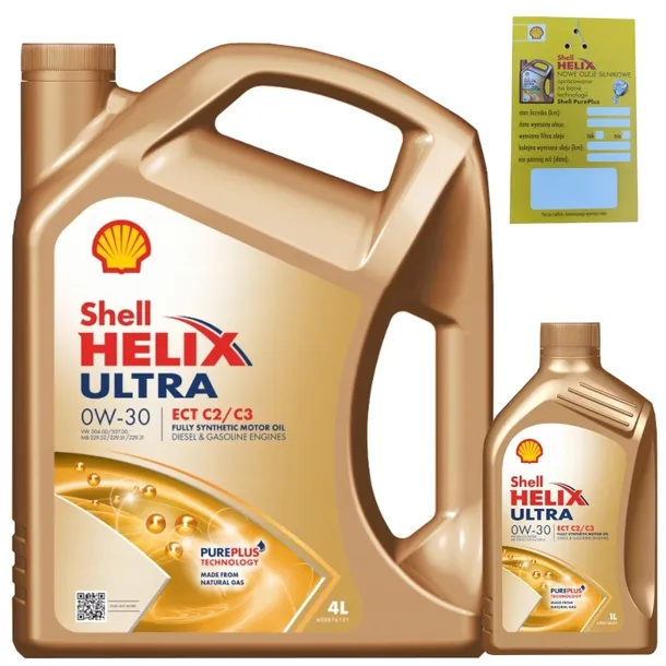 SHELL HELIX ULTRA 0W30 C2/C3 5L VW 504 00/ 507 00 + ZAWIESZKA