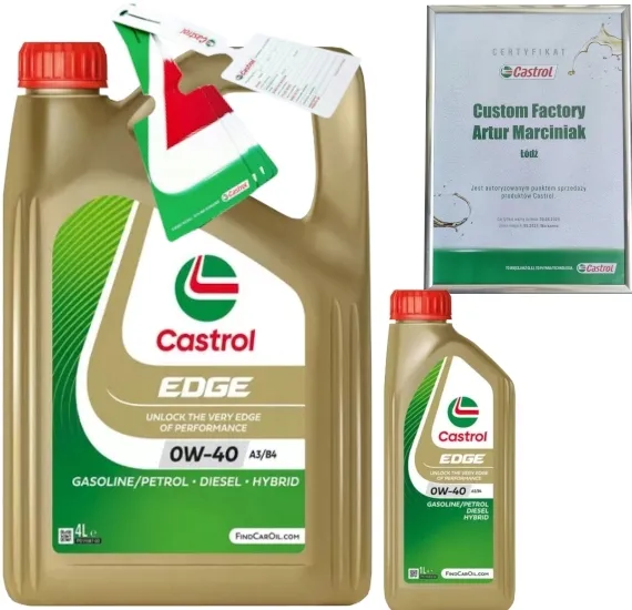 CASTROL EDGE 0W40 A3/B4 5L FORD WSS-M2C937-A VW 502 00/ 505 00 + ZAWIESZKA