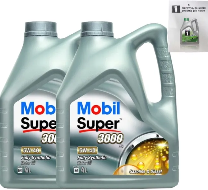MOBIL SUPER 3000 X1 5W40 A3/B4 8L VW 502 00/ 505 00 MB 229.3 + ZAWIESZKA