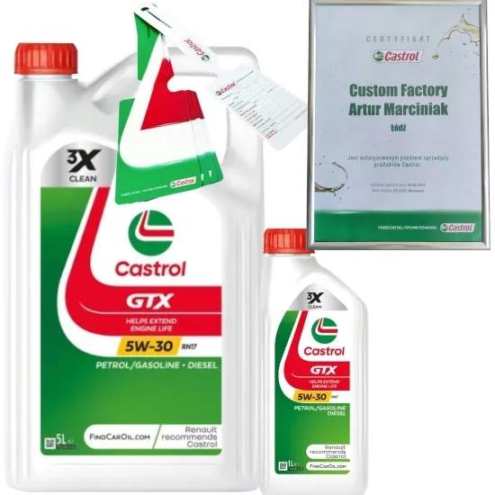 CASTROL GTX 5W30 RN17 6L MB 226.52 RENAULT RN17 + ZAWIESZKA