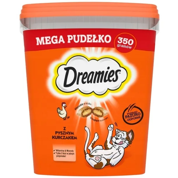 Dreamies Przysmak dla kota z kurczakiem MEGA PUDEŁKO 350 g