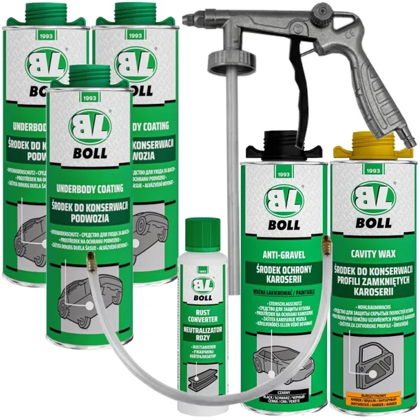 BOLL ZESTAW DO KONSERWACJI PODWOZIA 4x1L +PISTOLET