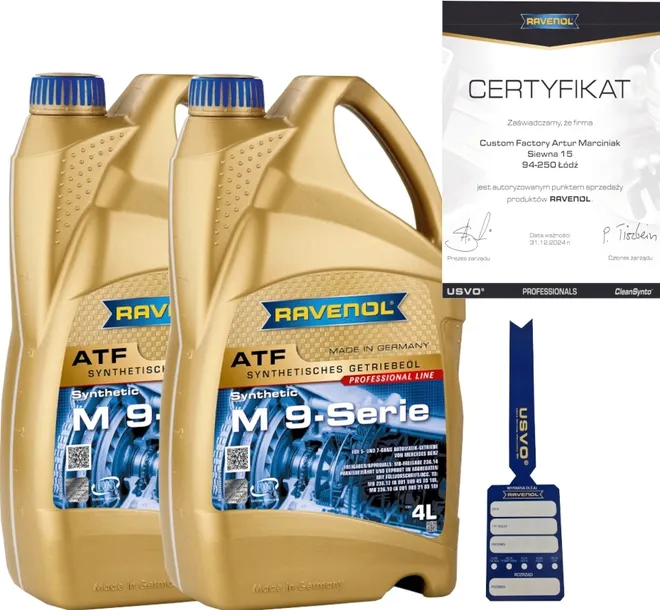 RAVENOL ATF M 9-SERIE 8L MERCEDES 7G-TRONIC MB 236.14 + ZAWIESZKA