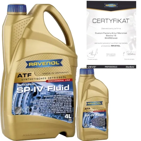 RAVENOL ATF SP-IV FLUID 5L - OLEJ PRZEKŁADNIOWY HYUNDAI A6LF1/2/3