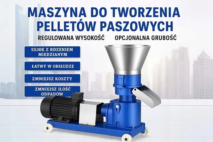 MASZYNA DO PRODUKCJI PELETU PASZOWEGO PELECIARKA DO PASZY DLA BYDŁA 4kW