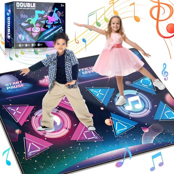 Mata Taneczna Muzyczna 120x95cm dla Dzieci 3+ 4 Tryby Interaktywna do tańca