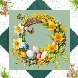 serwetki-wielkanocne-jajka-wianek-papierowe-kwiaty-zielone-2-x-20-sztuk