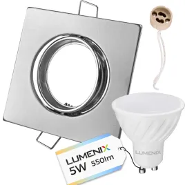 zestaw-led-gu10-5w-oprawa-halogen-satyna-kwadrat