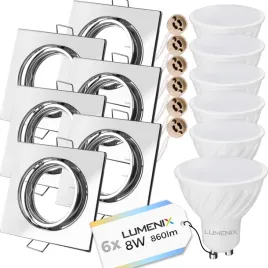 zestaw-6x-gu10-led-8w-oprawa-halogen-chrom-kwadrat